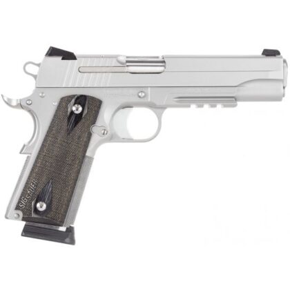 Sig Sauer 1911 45ACP 5" Stainless Rail Blackwood Grips