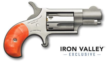 NAA Mini Revolver 22LR 1-1/8" Orange Pearlite Grip 5RD
