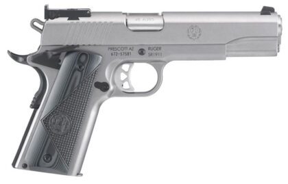 Ruger SR1911 Target 45ACP 5" Stainless G10 Grips 8RD