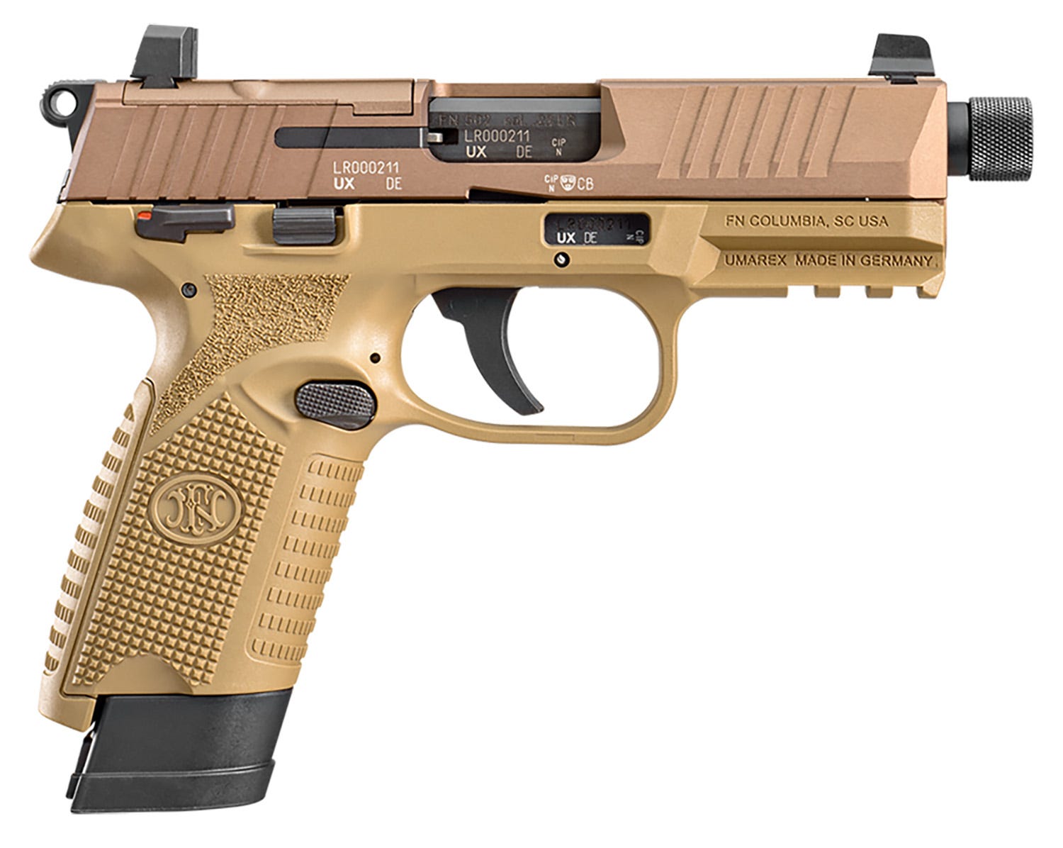 FN 502 Tactical 22LR 15RD 4.6" FDE