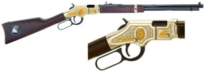 Henry Gold Boy LE Tribute 22LR 20" 16RD Walnut Stock Silver/Brass Engraved Receiver