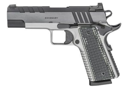 Springfield Armory Emissary 1911 45ACP 4.25" Night Sights G10 Grips Stainless/Black 8RD