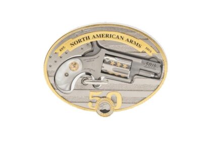 North American Arms Mini Revolver Belt Buckle 22LR 1.125" 5RD 50th Anniversary